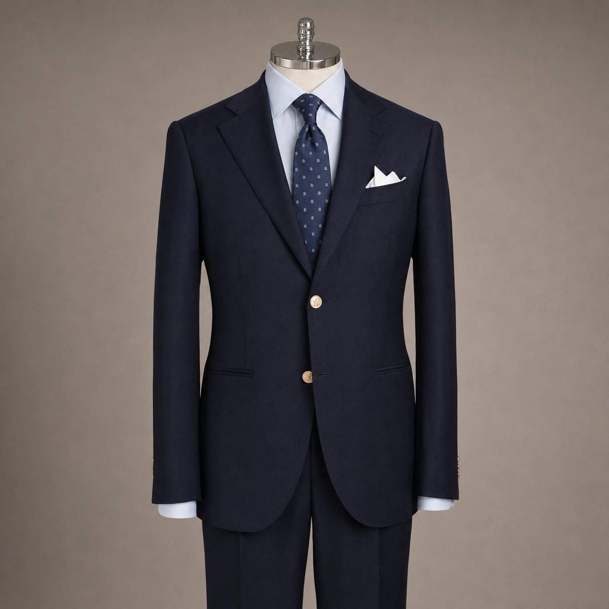 Men’s Business Suits — Suit italy navy wool